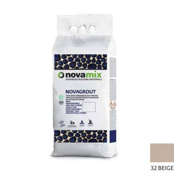 Novamix Novagrout G αρμόστοκος πλακιδίων 5-20mm 5kg 32 Beige