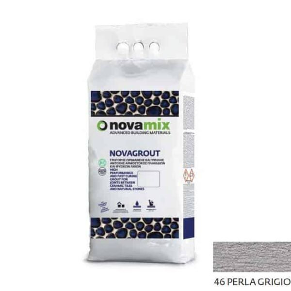 Novamix Novagrout G αρμόστοκος πλακιδίων 5-20mm 5kg 46 Perla Grigio