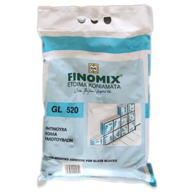 Ρητινούχα Λευκή Κόλλα Υαλότουβλων GL520 Finomix 5kg