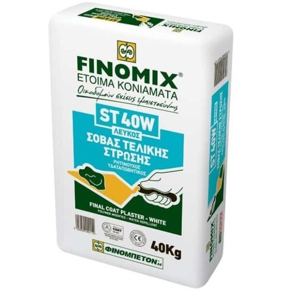 Σοβάς τελικής στρώσης λευκός ST40 Finomix 30κιλ