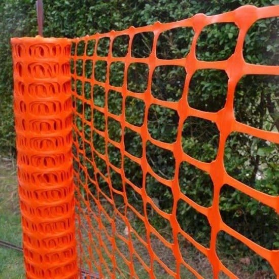 Rectangular Mesh Grid Orange marking grid 1X50m rectangular mesh
