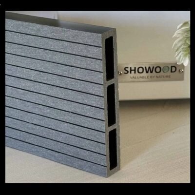 Showood WPC σανίδα περίφραξης γραμμωτή 2x12x360 γκρι ανοιχγτό