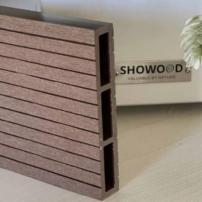 Showood WPC σανίδα περίφραξης γραμμωτή 2x12x360 καφέ